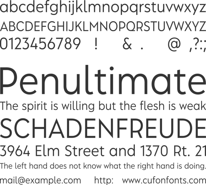 Albula Narrow Pro Trial font preview
