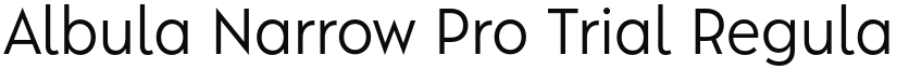 Albula Narrow Pro Trial Regular font