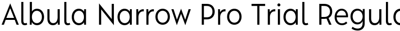 Albula Narrow Pro Trial Regular font