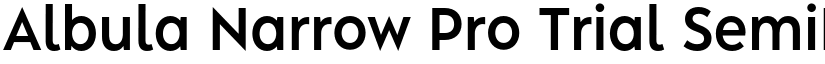Albula Narrow Pro Trial SemiBold font