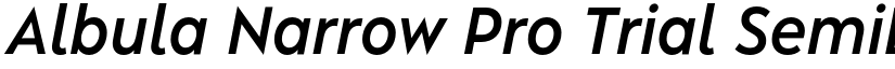 Albula Narrow Pro Trial SemiBold Oblique font