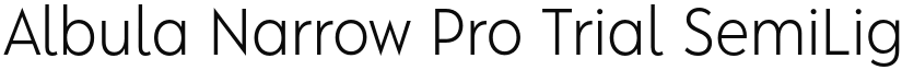Albula Narrow Pro Trial SemiLight font