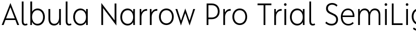 Albula Narrow Pro Trial SemiLight font