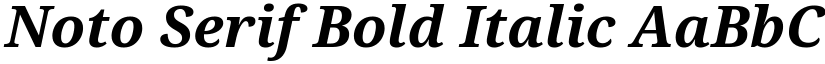 Noto Serif Bold Italic font
