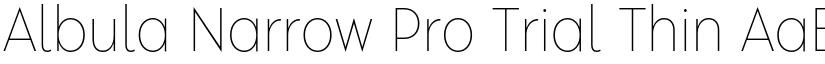 Albula Narrow Pro Trial Thin font