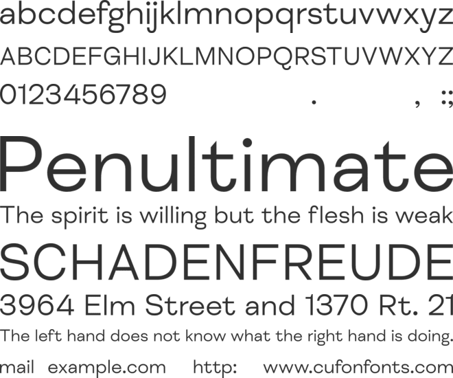 FS Meridian Trial font preview