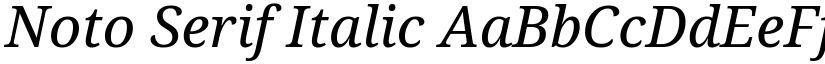 Noto Serif Italic font
