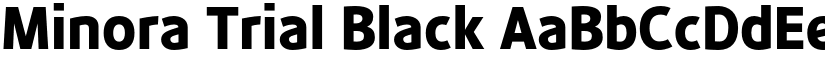 Minora Trial Black font