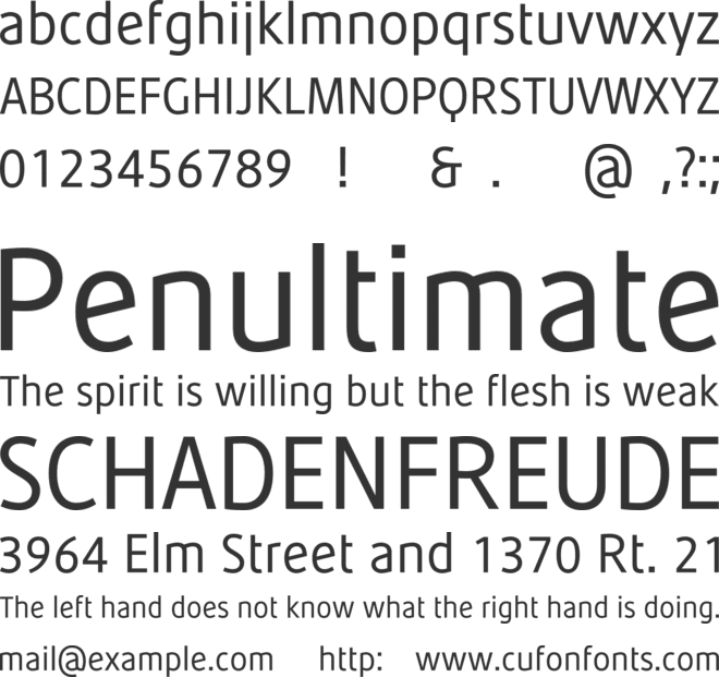 Minora Trial font preview