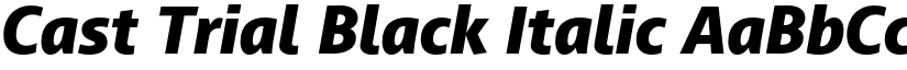 Cast Trial Black Italic font