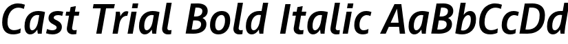 Cast Trial Bold Italic font
