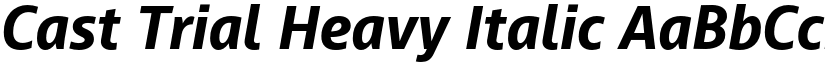 Cast Trial Heavy Italic font