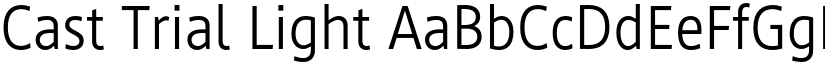 Cast Trial Light font