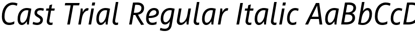 Cast Trial Regular Italic font