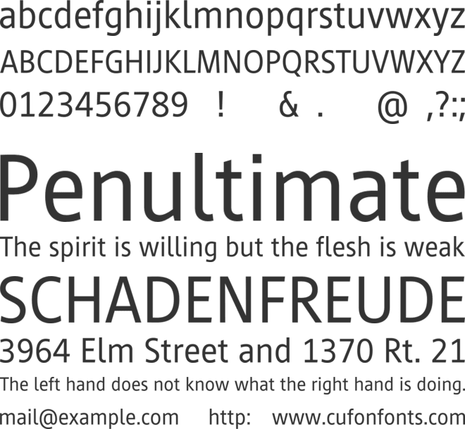 Cast Trial font preview