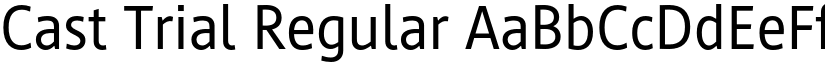 Cast Trial Regular font