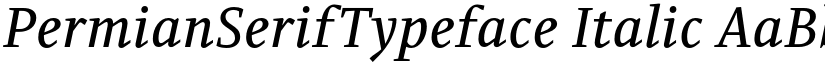 PermianSerifTypeface Italic font