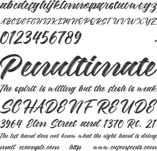 Mother Bakery font preview