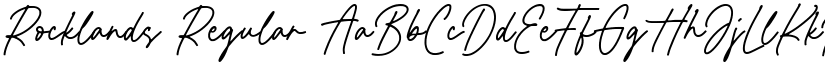 Rocklands Regular font