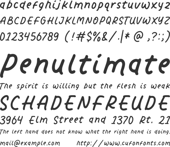 Bestfriend font preview