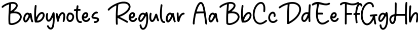 Babynotes Regular font