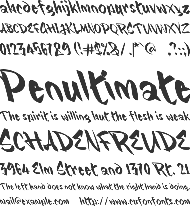 f Falsetag font preview