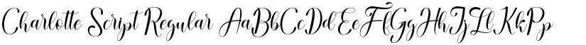 Charlotte Script Regular font