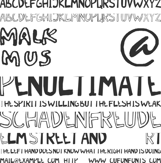 Malkmus Erc 001 font preview