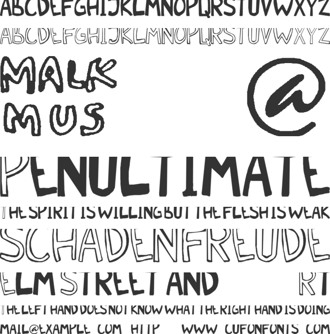 Malkmus Erc 001 font preview