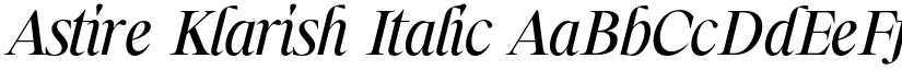 Astire Klarish Italic font