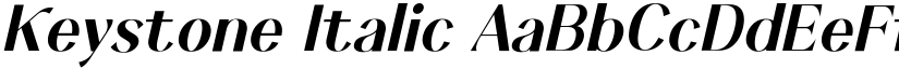 Keystone Italic font