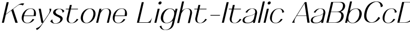 Keystone Light-Italic font