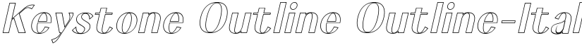 Keystone Outline Outline-Italic font
