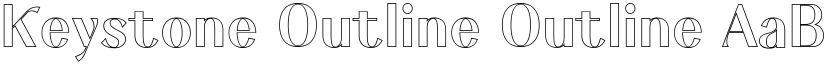 Keystone Outline Outline font