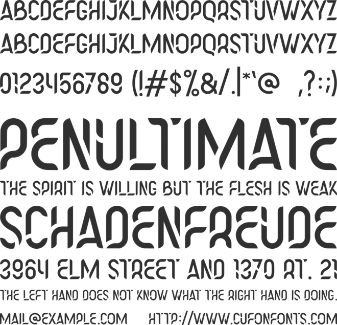 Warth font preview