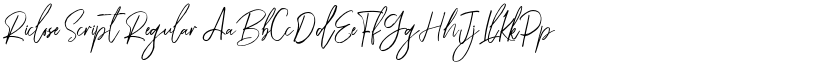 Riclose Script Regular font