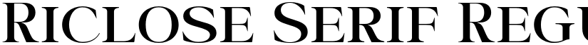 Riclose Serif Regular font