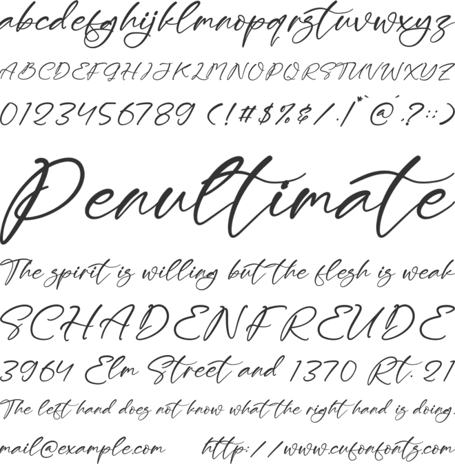 Tightones font preview