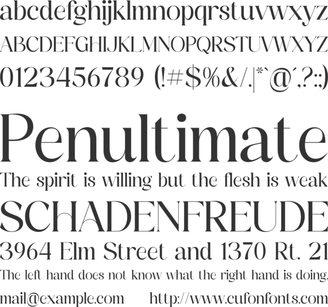 Graditen font preview