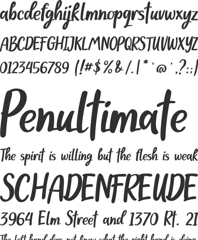Bamboo Flute font preview