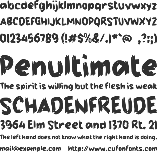 f Foregate font preview