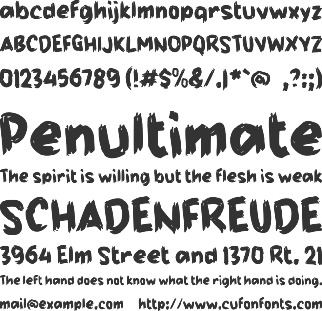 f Foregate font preview