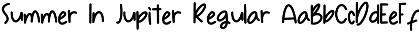 Summer In Jupiter Regular font