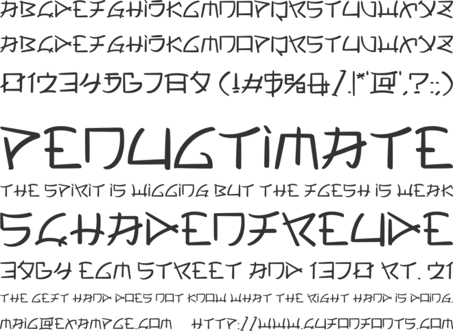 Mayuta Renshin font preview