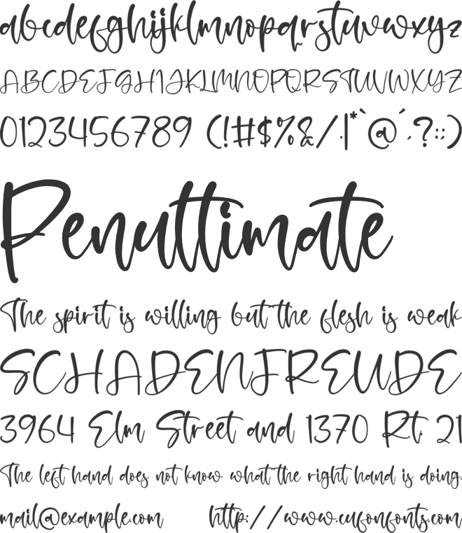 Zamboora font preview