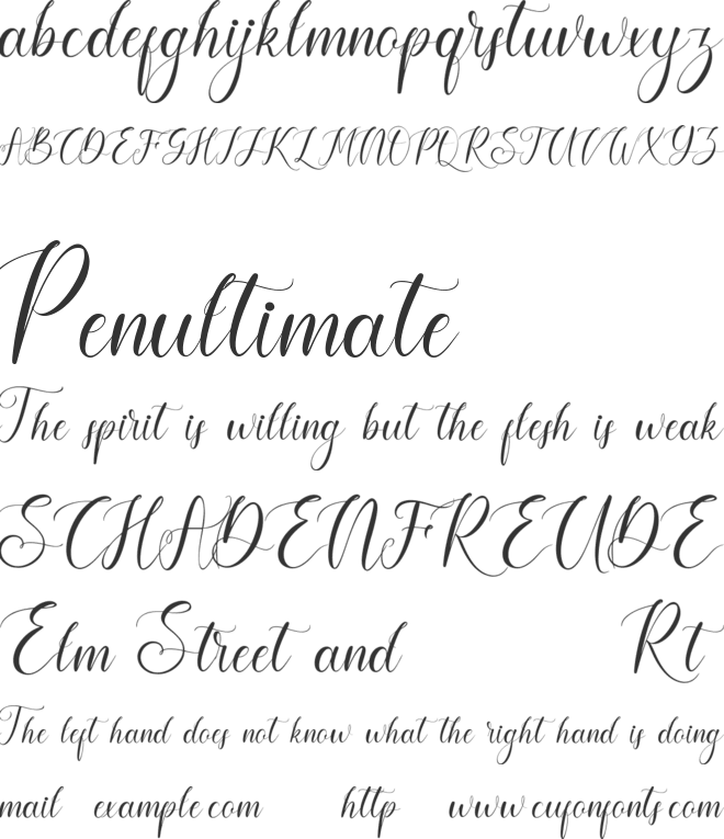 Santaria font preview