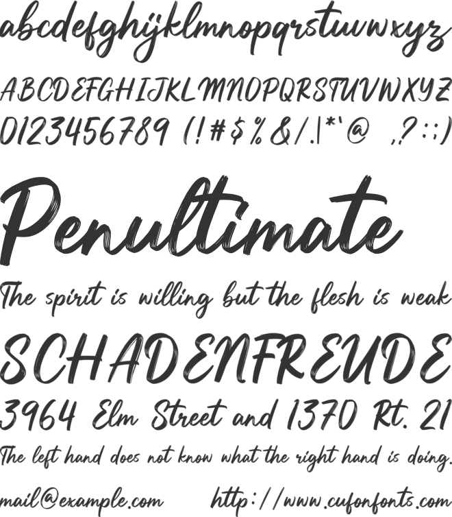 Balletic font preview