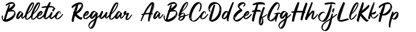 Balletic Regular font