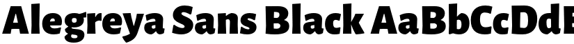 Alegreya Sans Black font