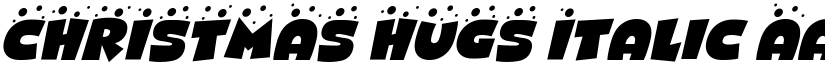 CHRISTMAS HUGS Italic font